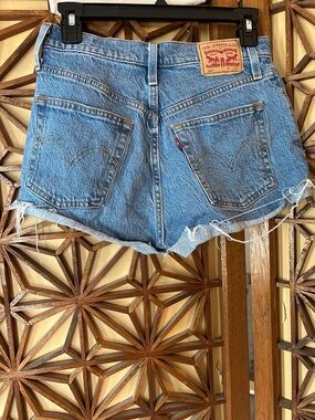 Levi's 501 button fly Light Blue Denim Jean Cutoff Shorts size 27